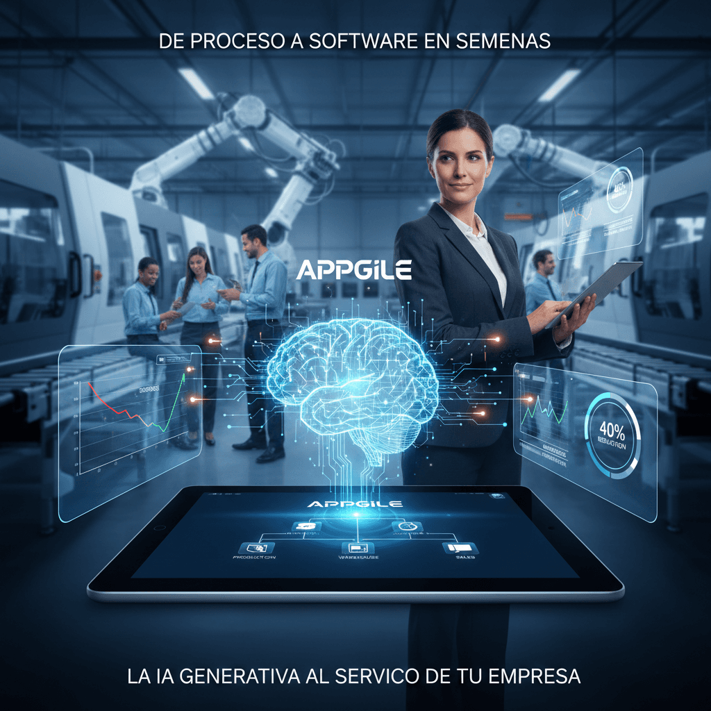 Empresa creando su propio software con IA