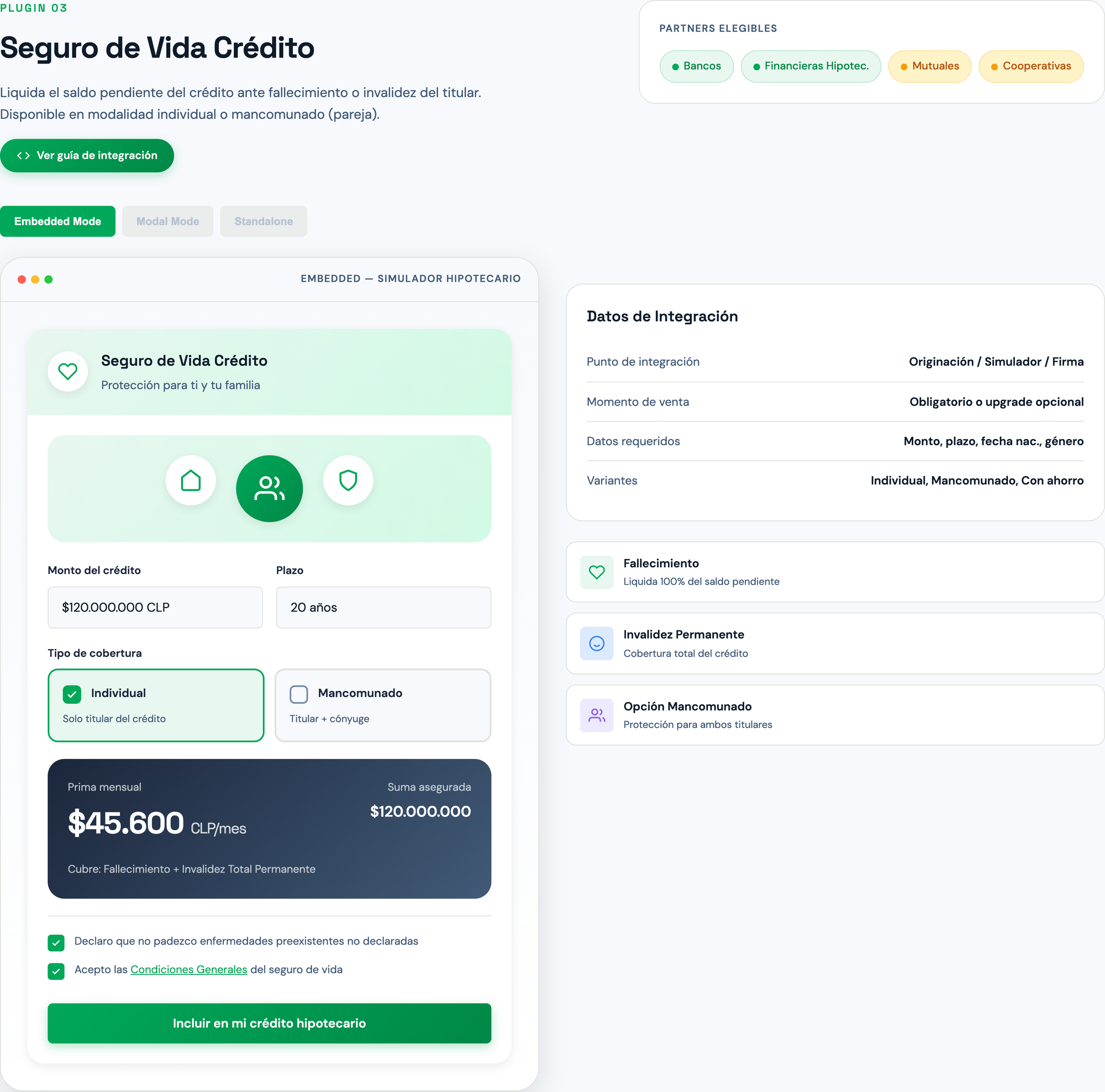 Plugin Vida Crédito - Simulador hipotecario